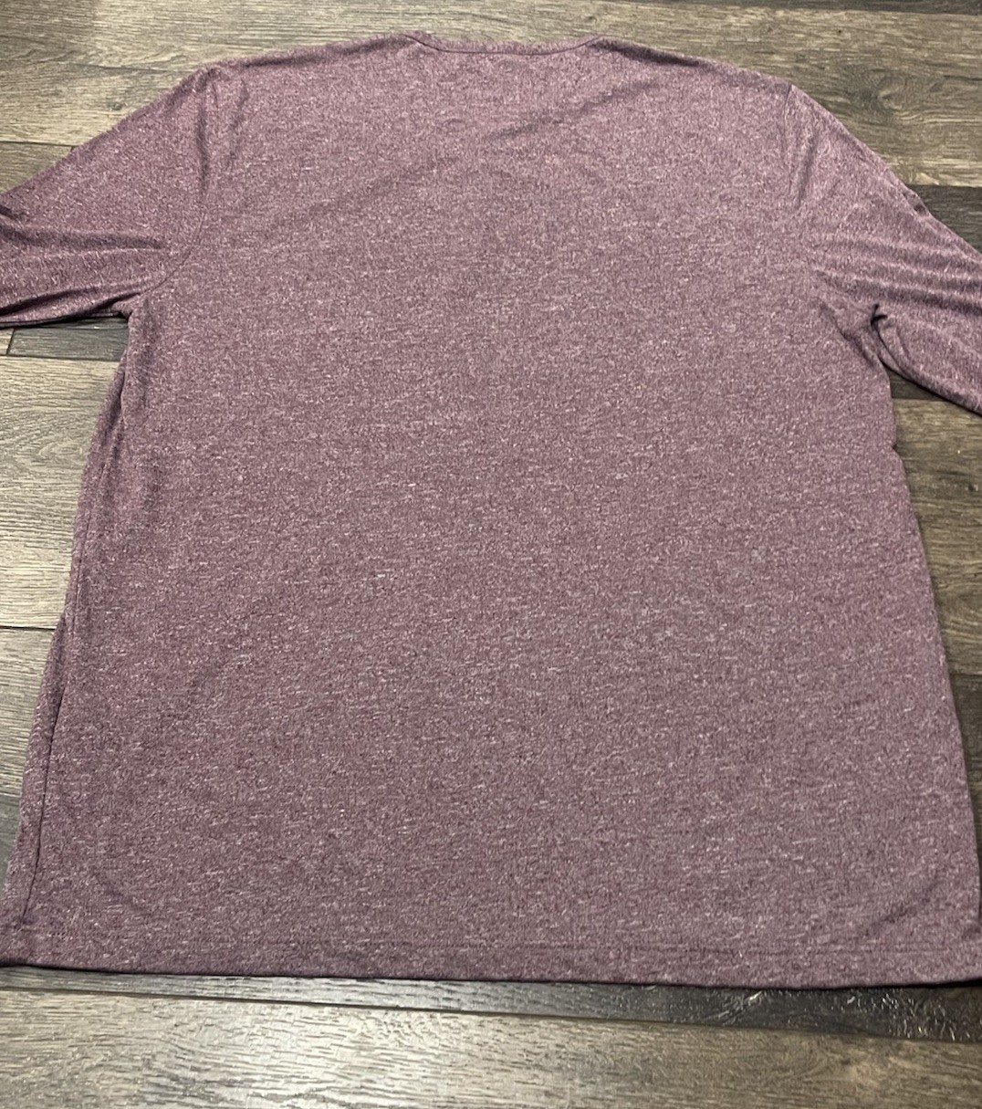 John Varvatos Star USA Snap Button Henley Shirt Top Mens Size Large Purple