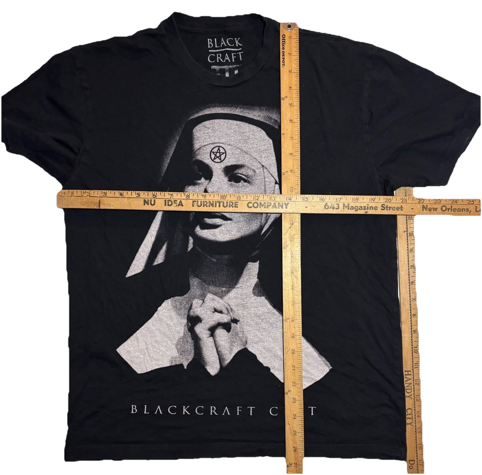 Black Craft Cult Unholy Lesbian Satanic Nun Emo Affliction Church Adult Sz III L