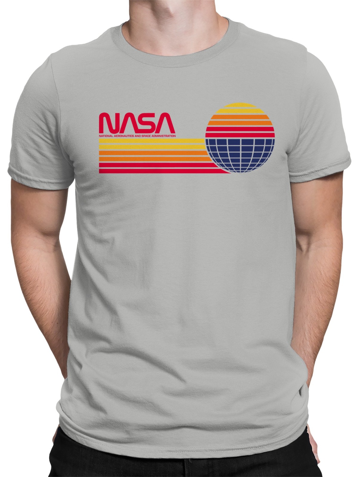 Officially Licensed Nasa Vintage World Logo Men’s T-shirt