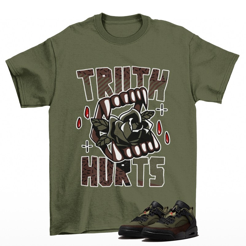 Truth Shirt Olive to Match Jordan Spizike Low Beef Broccoli IH1782-200