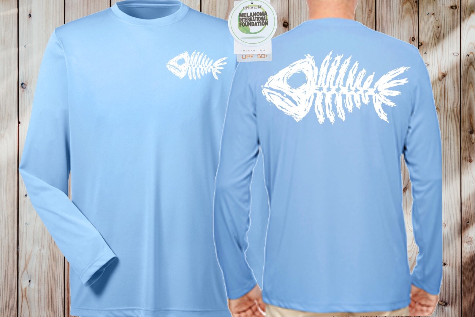 Microfiber Long Sleeve Fishing Shirt UPF 50 Col Neon Orange 1