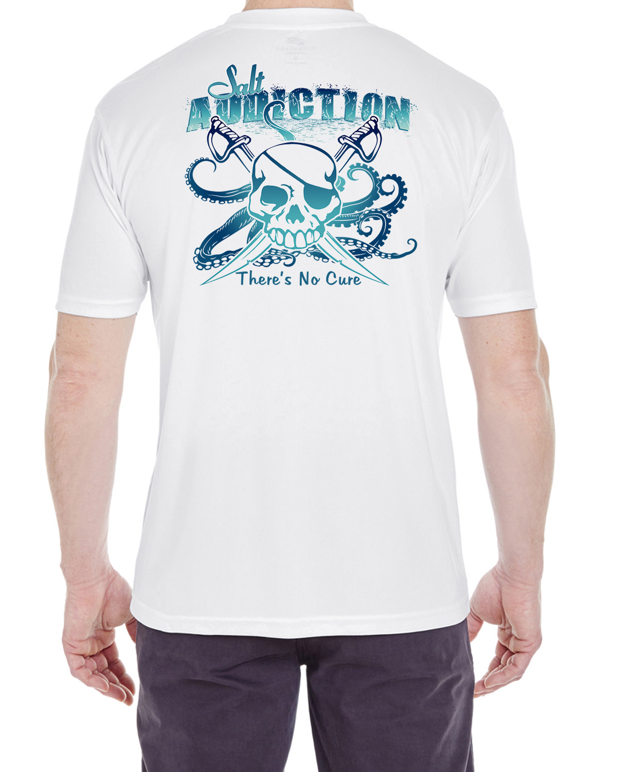 Salt Addiction Short Sleeve Micro Fiber T-Shirt saltwater Pirate Fishing uv 30