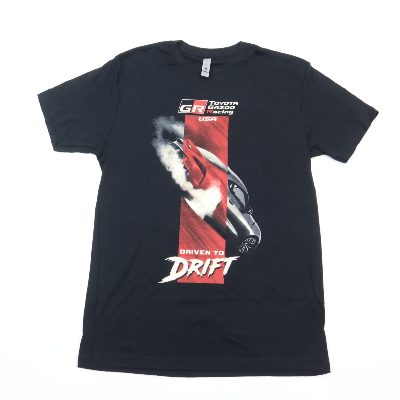 Toyota Gazoo Racing USA T-Shirt Mens Small Slim Fit Black Drifting Cars NWOT