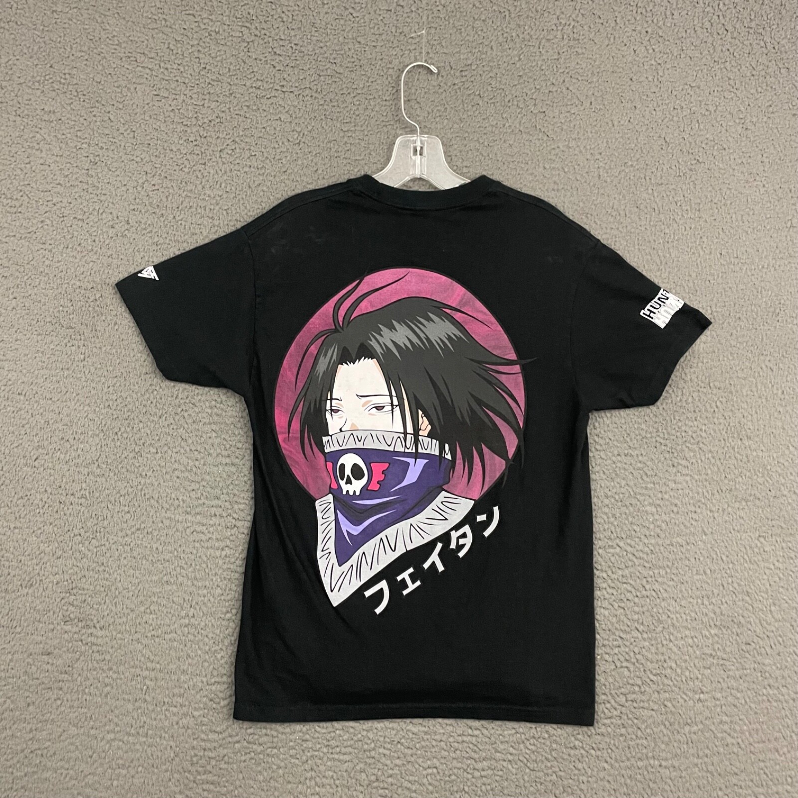 Hypland x Hunter Hunter T-Shirt Mens Small Black Graphic Anime Cotton Casual