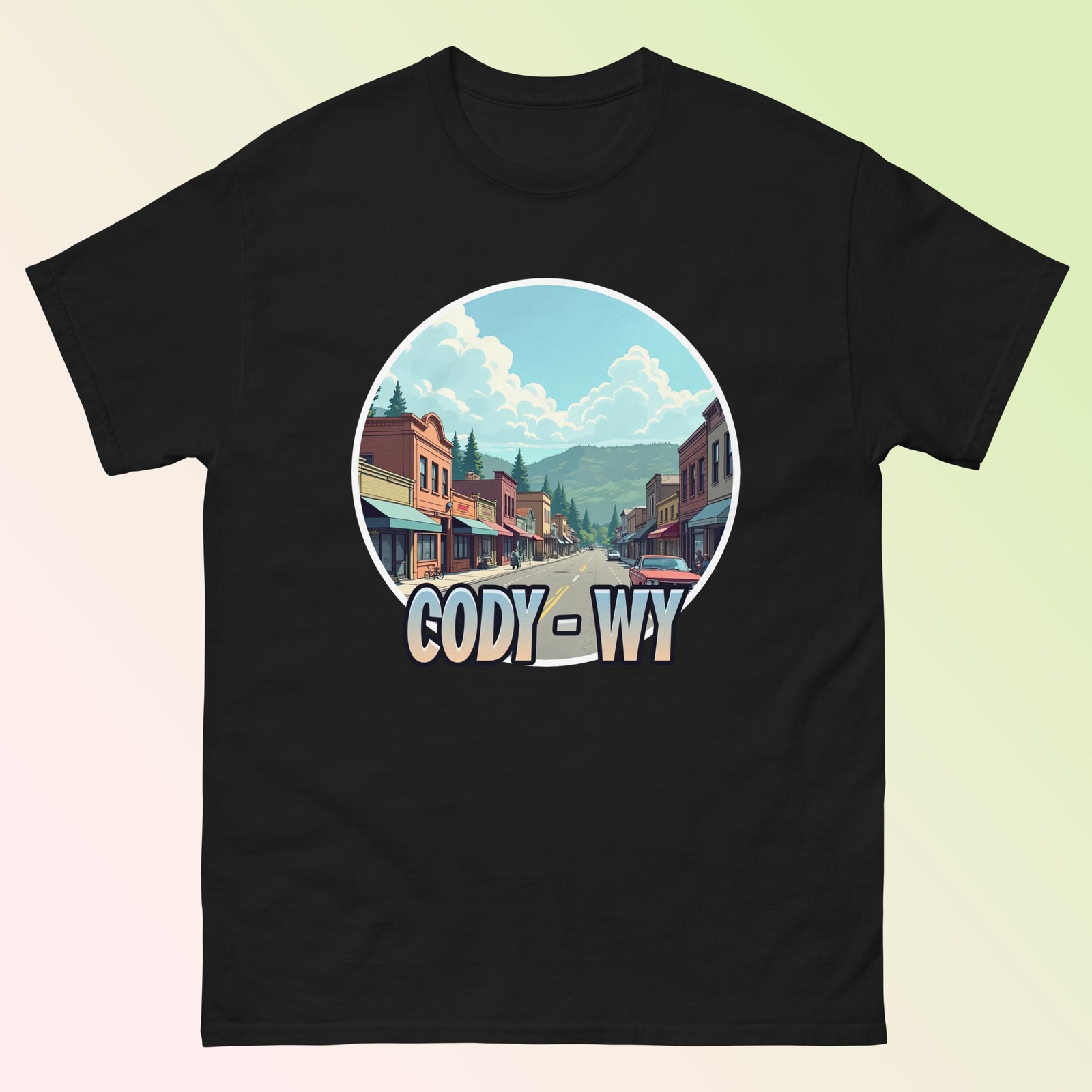 Cody – Wyoming Design 1 – Unisex Short Sleeve T-Shirt