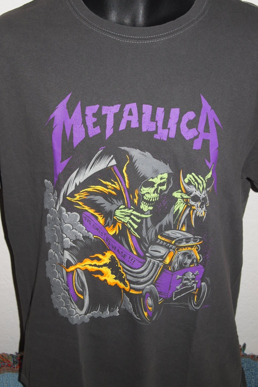 NWOT Metallica Grim Reaper Here Comes Revenge 80s Metal Rock Tee Size Mens Large