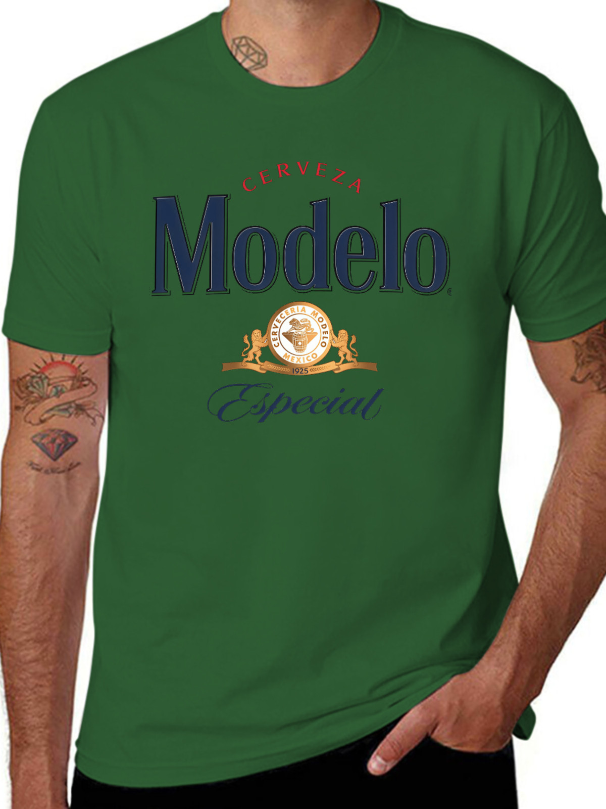 100% Cotton Modelo Men’S Premium Cotton T-Shirt – Casual Crew Neck Short Sleeve,