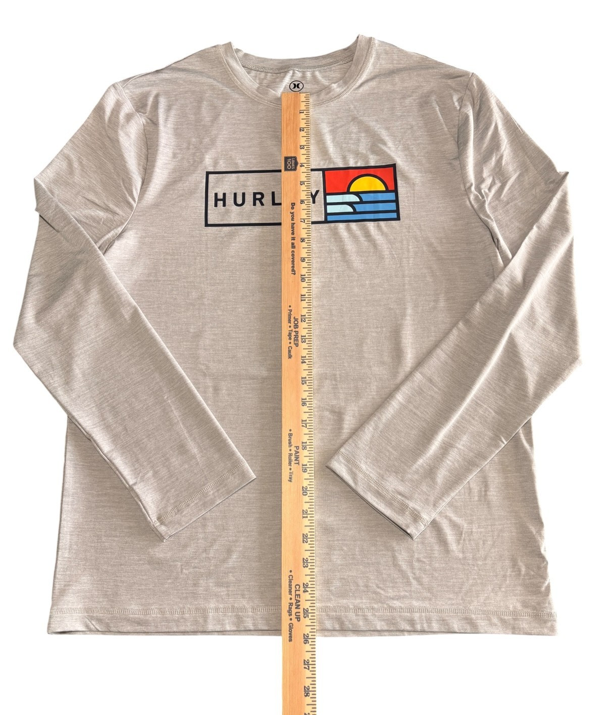 Hurley Long Sleeve Graphic Lightweight Cool Stretch Logo Tagless Men Medium NWOT