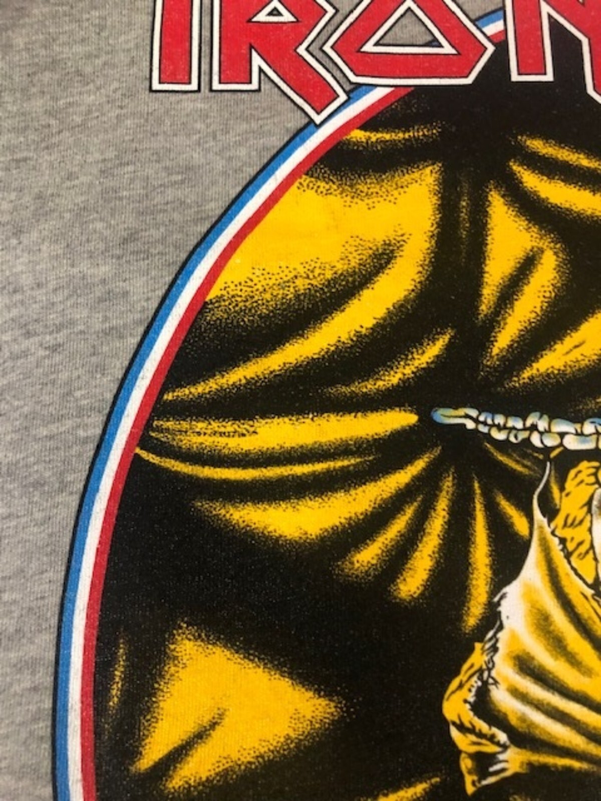 Iron Maiden World Piece Tour 1983 Concert Raglan HEATHER/BLACK S to 3XL