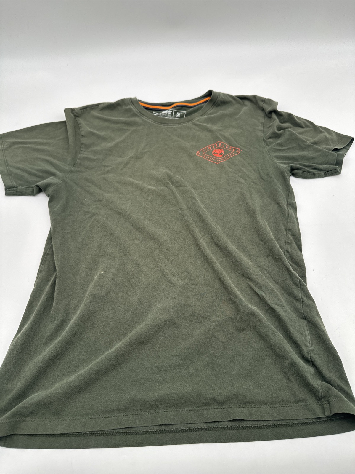 Timberland T-Shirt Men Small Graphic Print Logo Green ..#23402