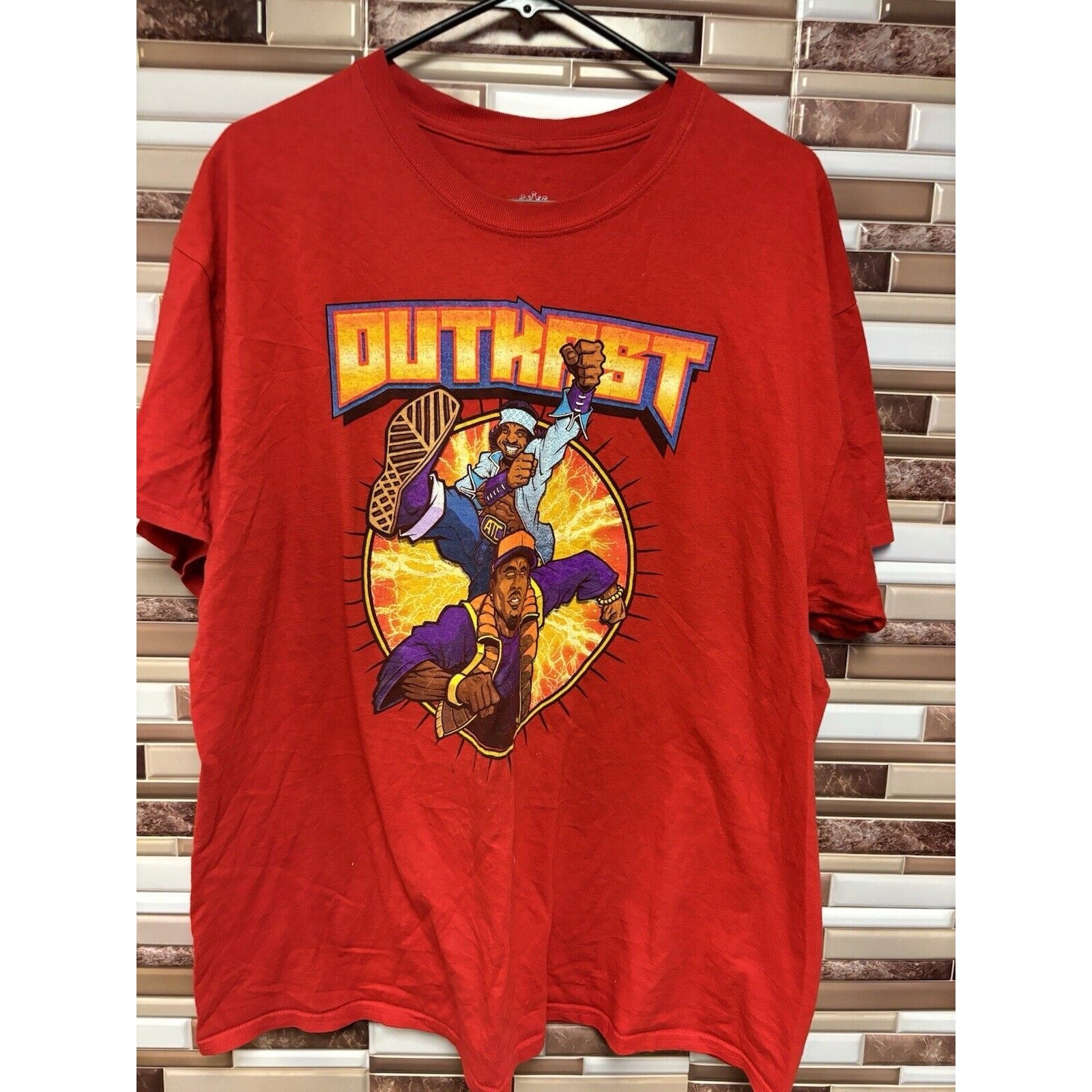 OUTKAST GRAPHIC T-SHIRT ANDRE 3000, BIG BOI HIP HOP RAP MUSIC SIZE XL