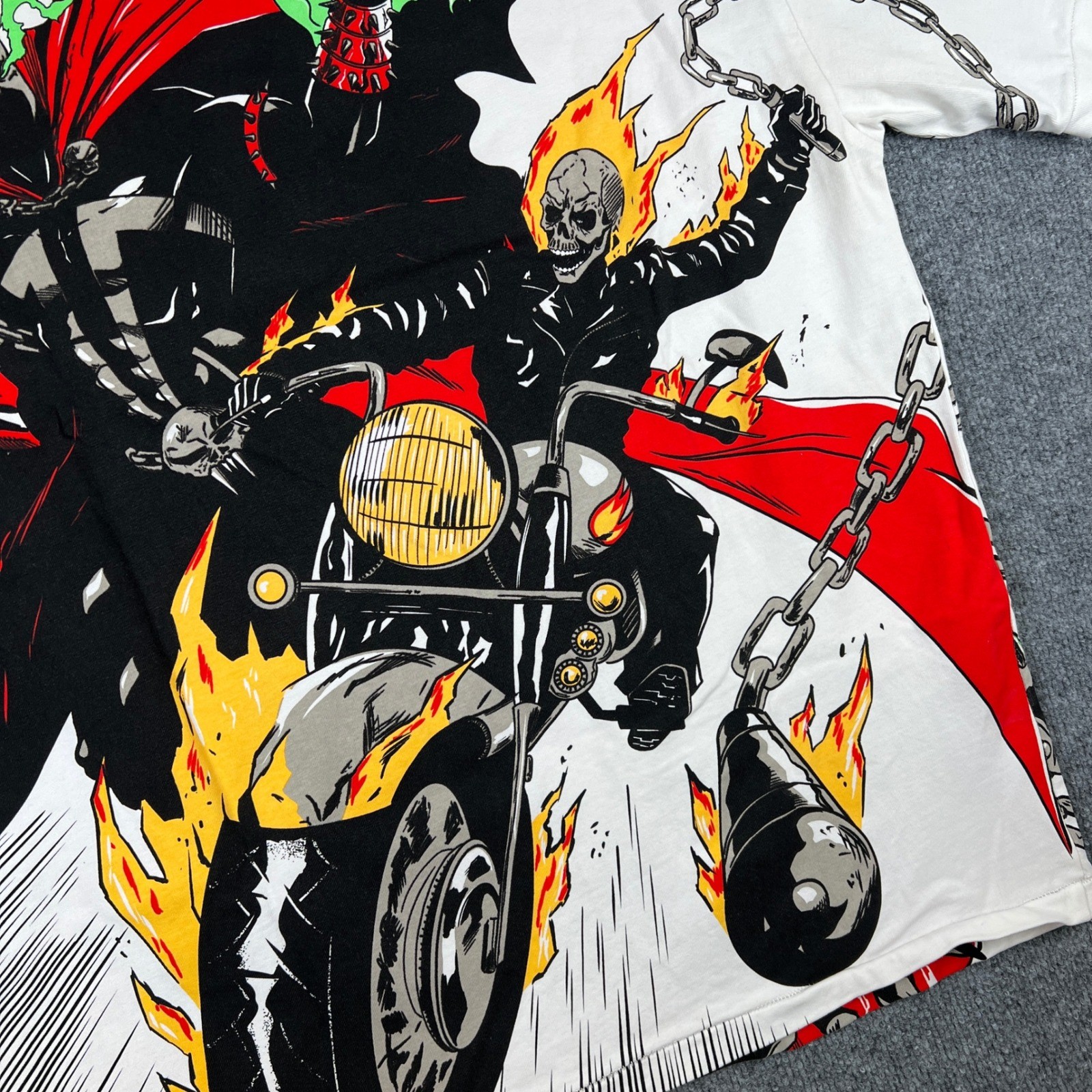 Chronic Images Shirt Mens XL “Hell Race” Spawn vs Ghost Rider AOP All Over Print