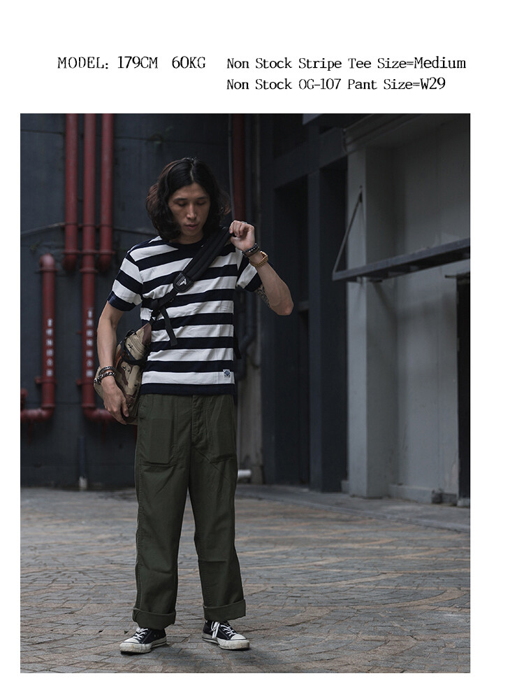 NON STOCK Retro Men’s Striped Short Sleeve T-Shirts Basic Cotton Casual Shirt