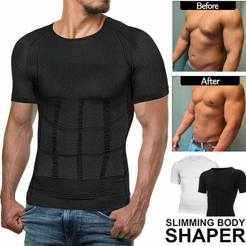 2022 Summer SecondSkin Men Compression T-Shirt Body Shaper Slimming Cooling Vest
