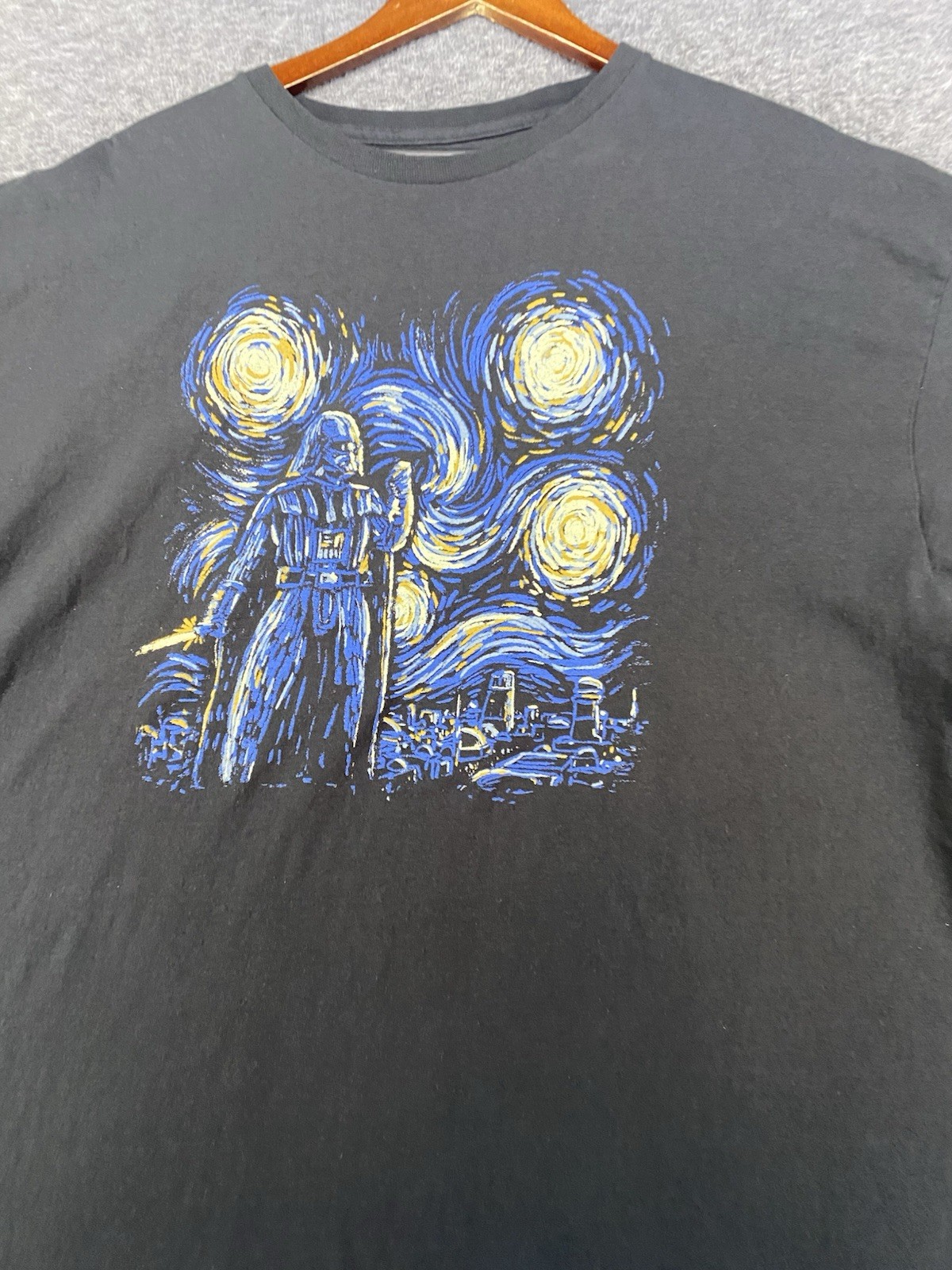 Star Wars Mad Engine Men’s Size 3XL Starry Night Darth Vader Tee Shirt See Pics