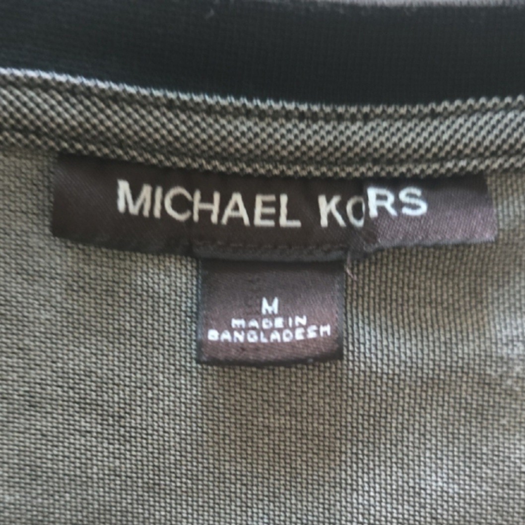 Michael Kors Men’s Gray Contrasting Trim Crew Neck Short Sleeve T-Shirt Size M
