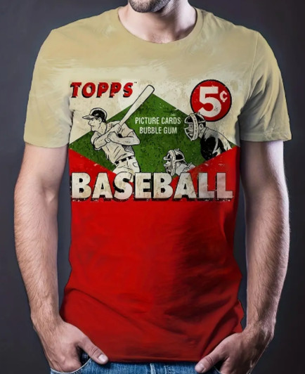 Vintage Look Baseball Card Pack Collector T-Shirt Mens XL ~ NEW