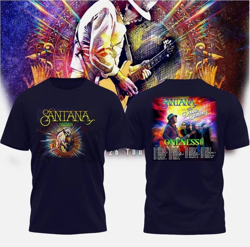 Santana The Doobie Brothers Oneness Tour 2026 Graphic Multicolor T Shirt