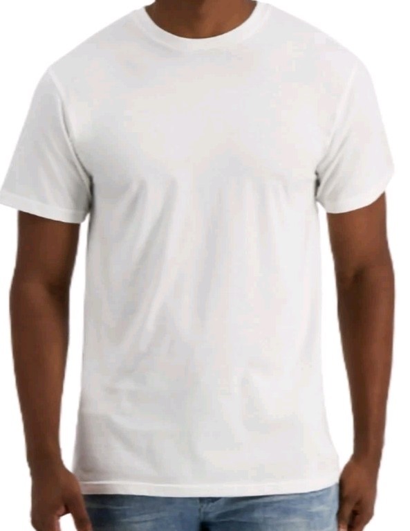 Alfani Men’s Solid White T-Shirt Size Medium New With Tag Free Shipping