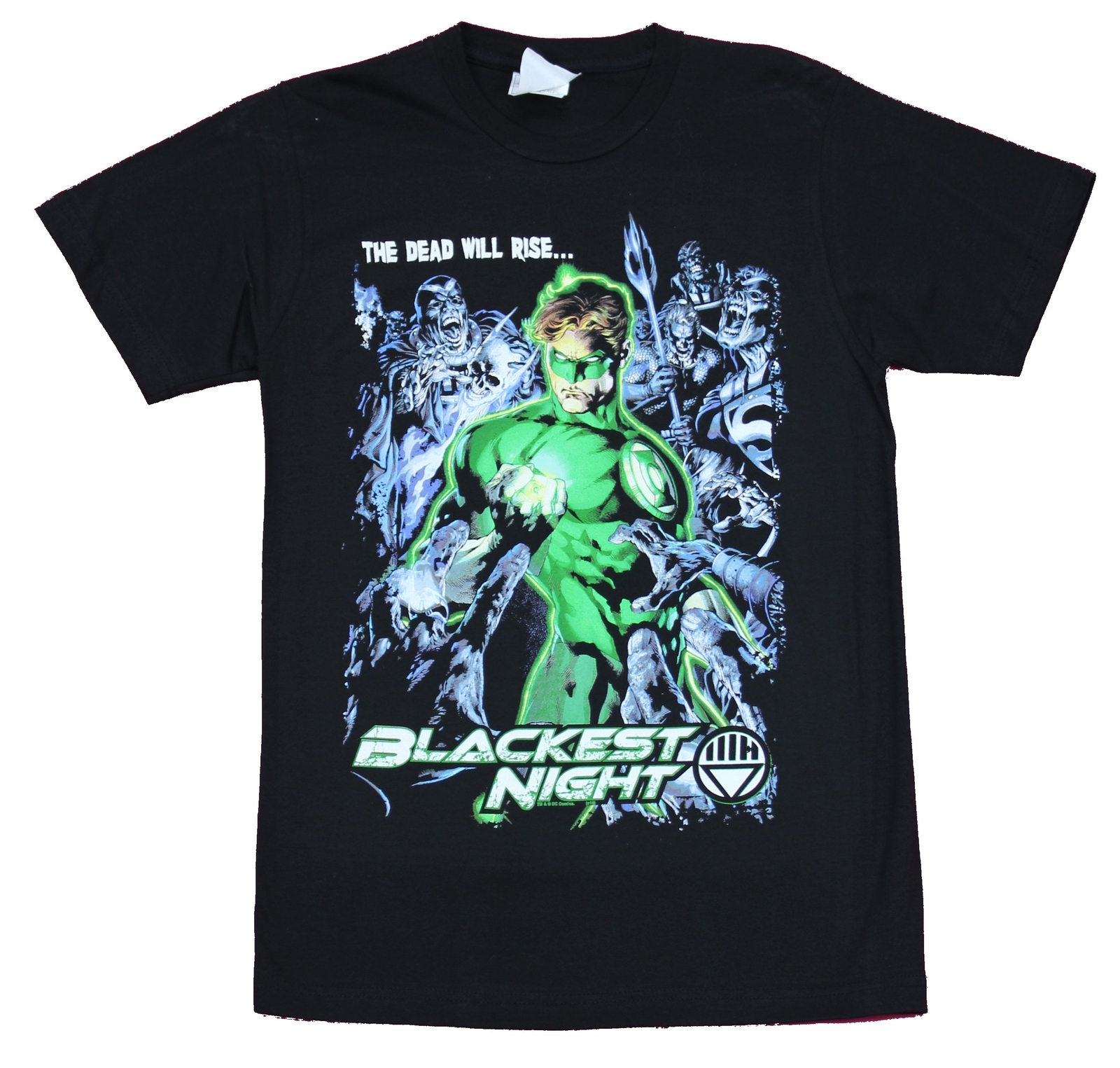 Blackest Night DC Comics Mens T-Shirt – The Dead Will Rise Hal Jordan Image