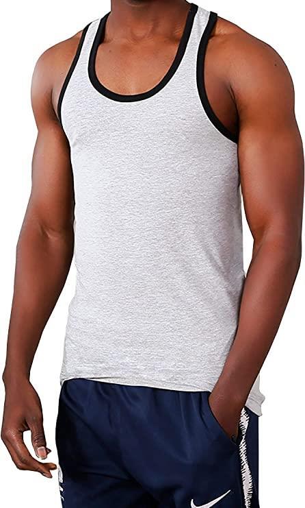 Different Touch Men’s Muscle Gym Sports Workout Cotton/Spandex Tank Tops A-Shirt