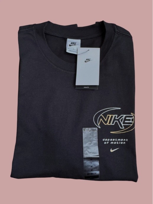 Nike Sportswear T-Shirt Department of Motion Men’s Sz M / XL Black New
