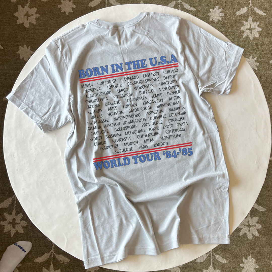 Bruce Springsteen Born In The USA Tour Shirt Large Front Back Graphic Band Tee