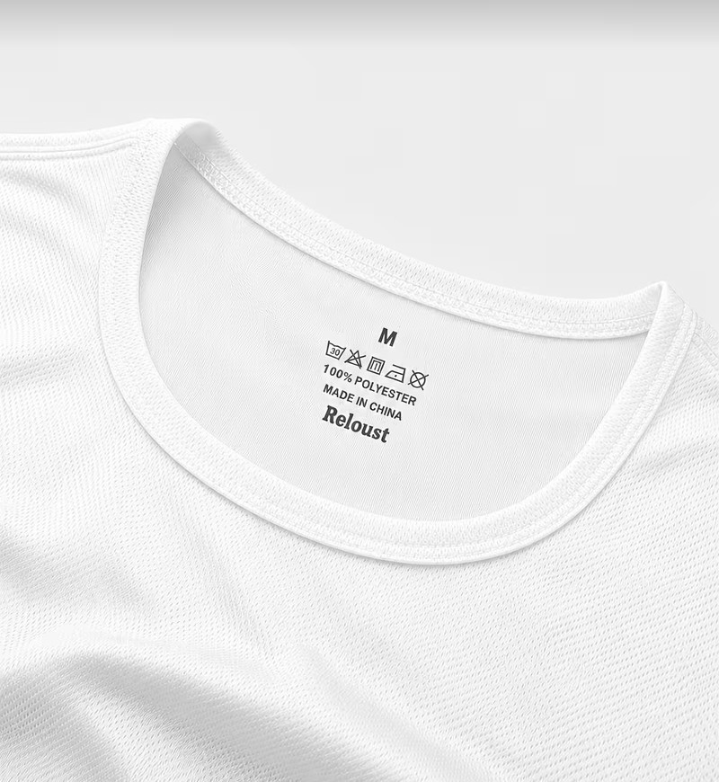 Reloust 12 Pack Medium White Crew Neck Short Sleeve Polyester T-Shirts