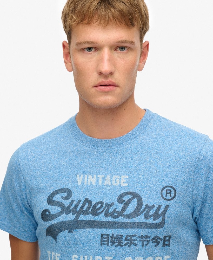 Superdry T-Shirt Short Sleeve Crew Neck Top VL Classic Relaxed Tee Blue Grey Red