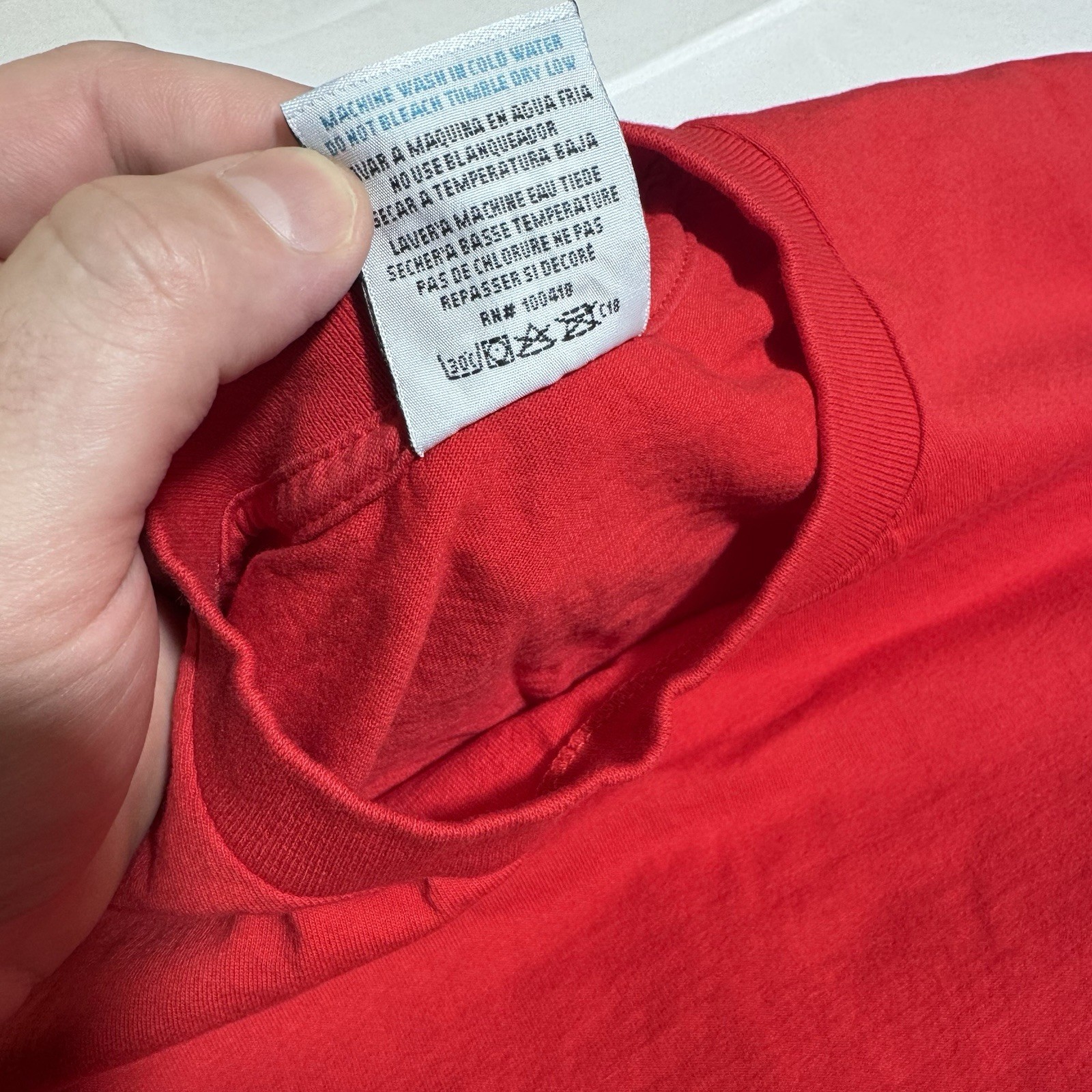 Pro Club T Shirt, RN#100418, Crew Neck, USA, All Cotton, Red, Male, 2XL