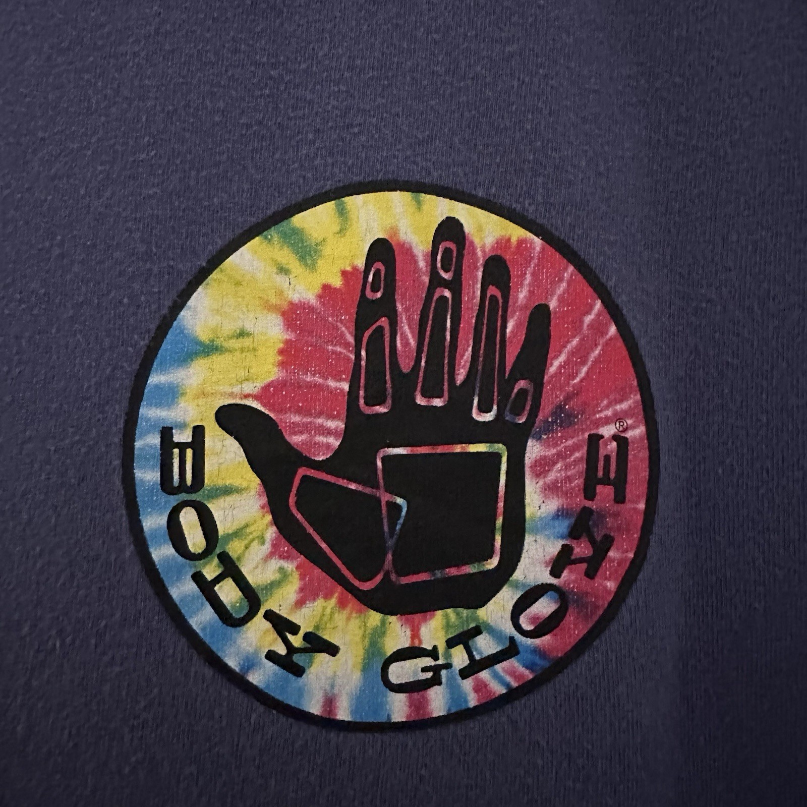 Body Glove BG Navy Tie Dye Graphic Logo Vintage Style Tshirt Shirt XL