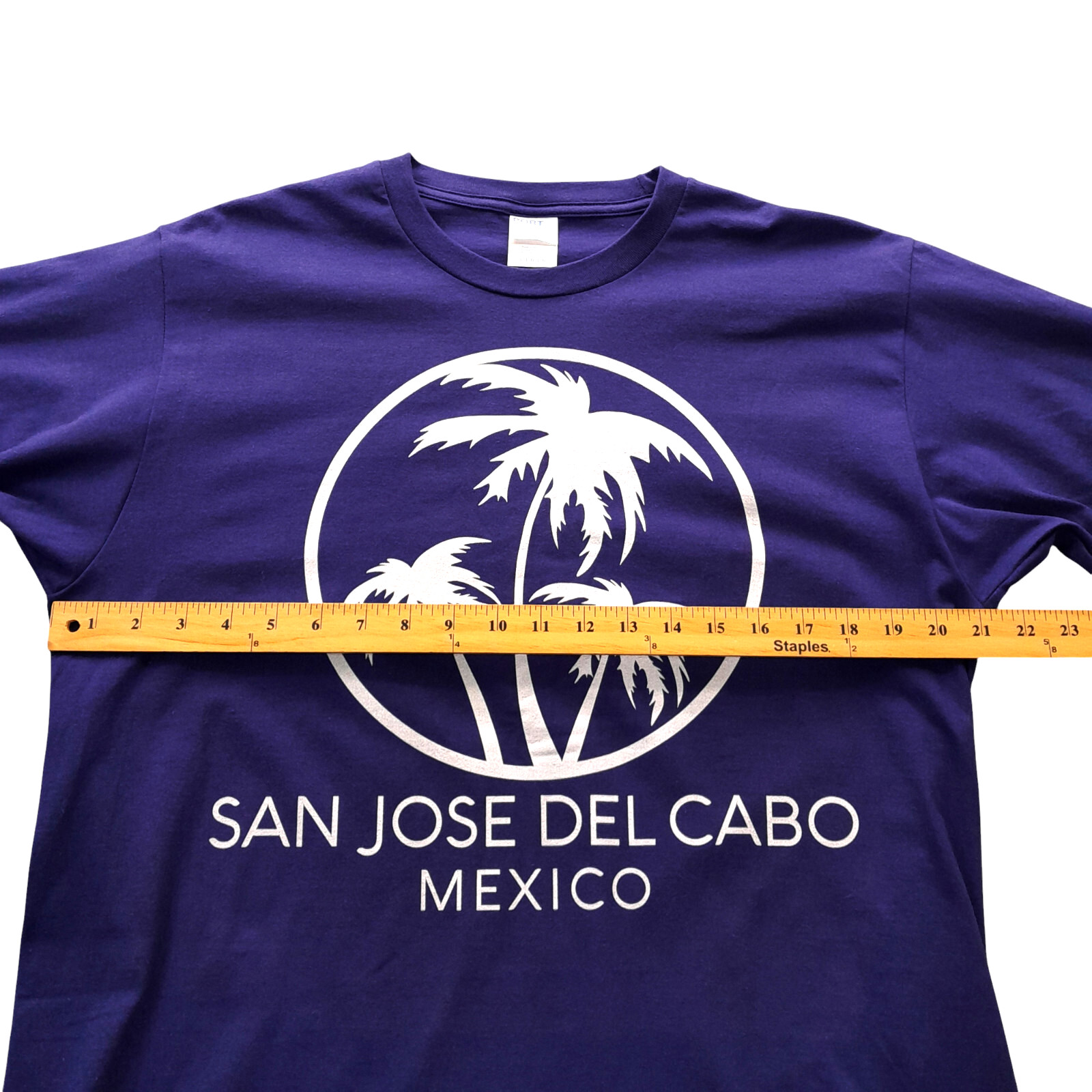 Port&Co. t-shirt Men C42/blue+ white graphic print ”San Jose Del Cabo”/Cotton