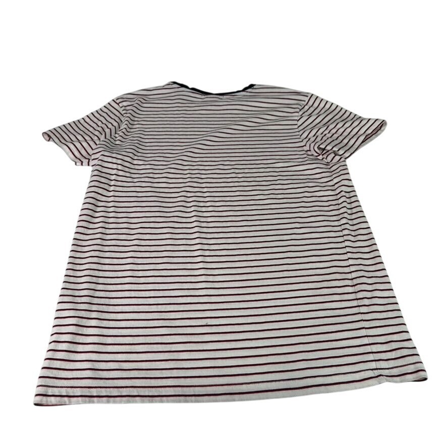 SCOTCH & SODA Striped T Shirt White Red Blue Short Sleeve Tee Mens Size MEDIUM
