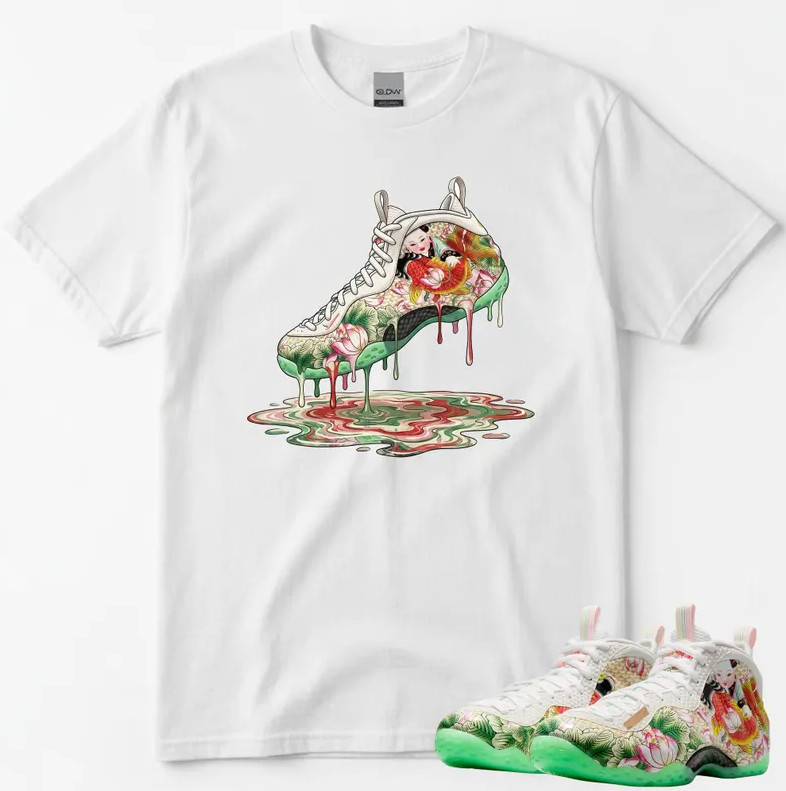 Dripping Shoe Shirt to Match Foamposite One Tianjin 2.0