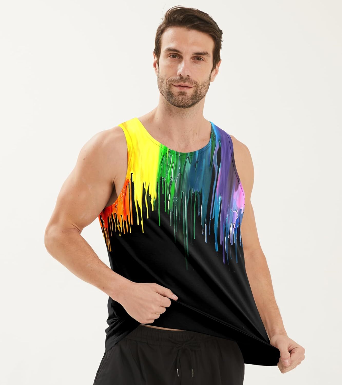 Mens Tank Tops Funny Graphic Summer Sleeveless Tank Top,comfortable, breathable
