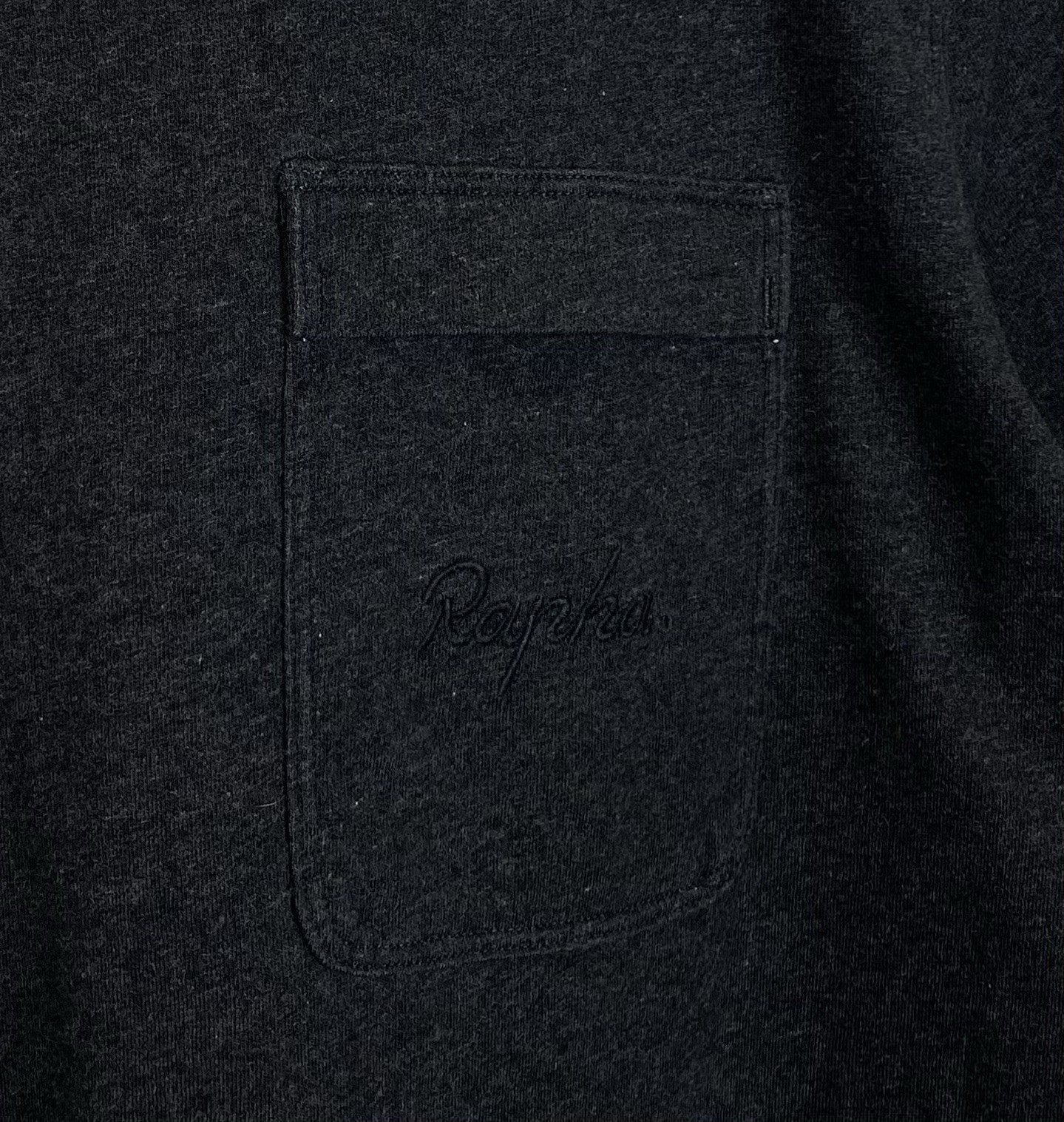 Rapha Logo Pocket T-Shirt Men’s Size M Charcoal Marl Black Grey Short Sleeve Top