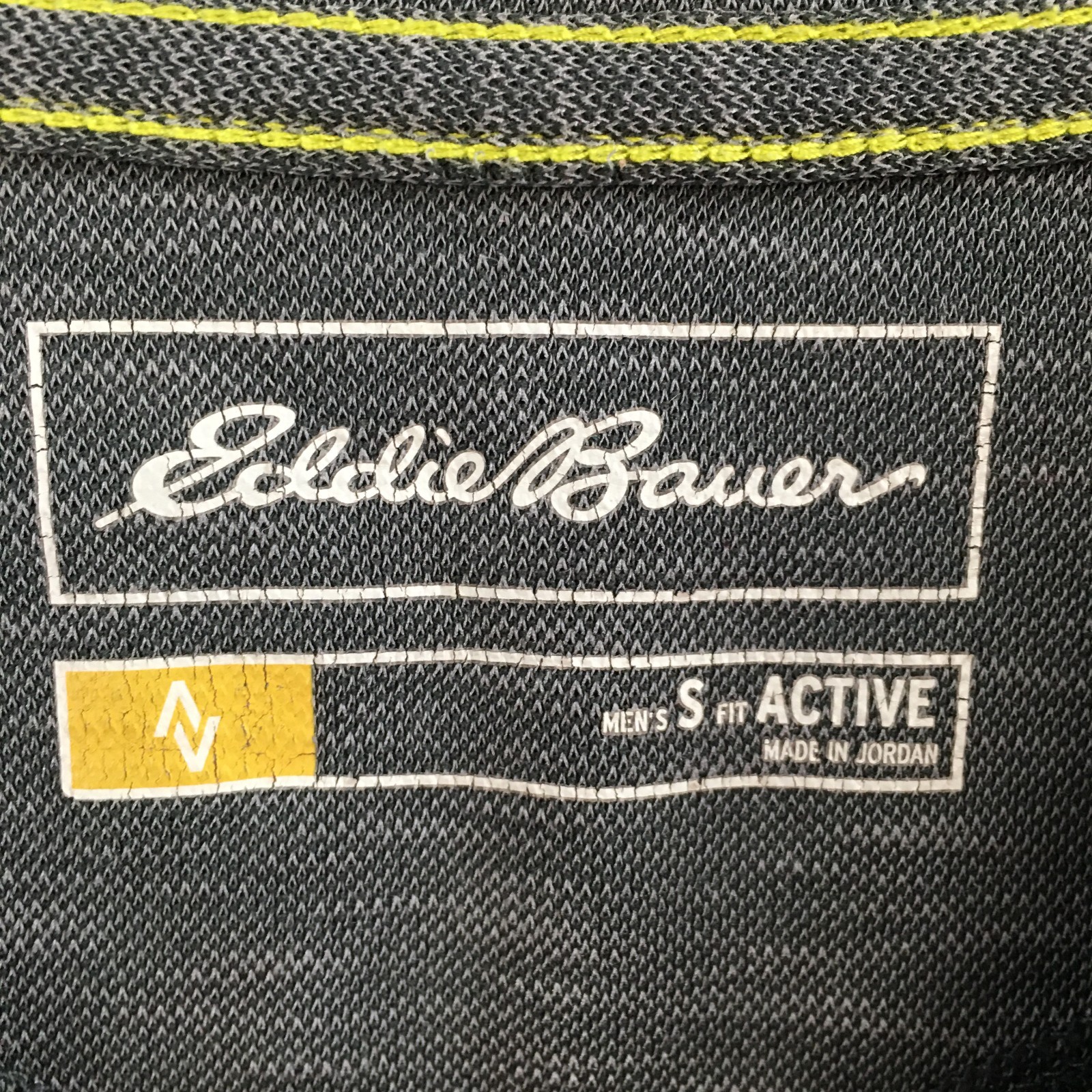 Eddie Bauer Button Up Henley Shirt Long Sleeve Mens S Active Fit Knitted Gray