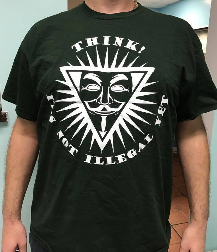 THINK It’s not illegal yet T shirt tee Anonymous Anon 4chan legion Sm-5XL avail.