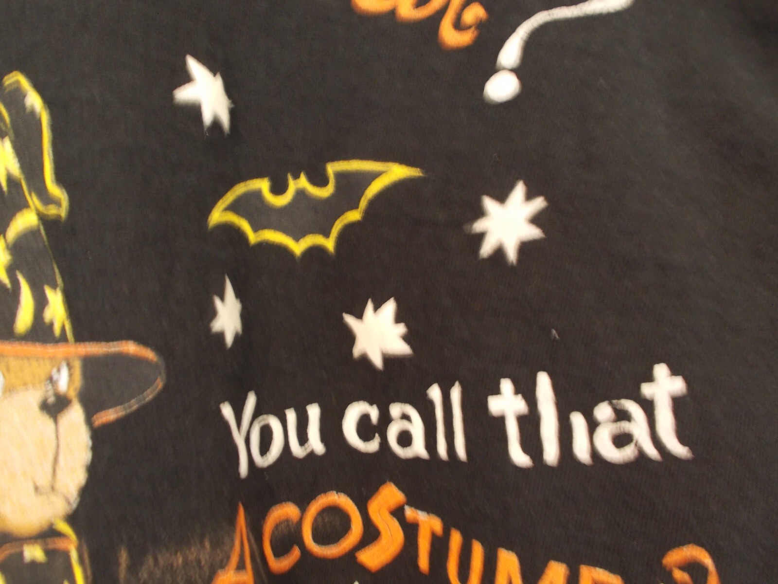 VTG Single Stitch Halloween Teddy Bear Witch T-Shirt Size L Trick or Treat