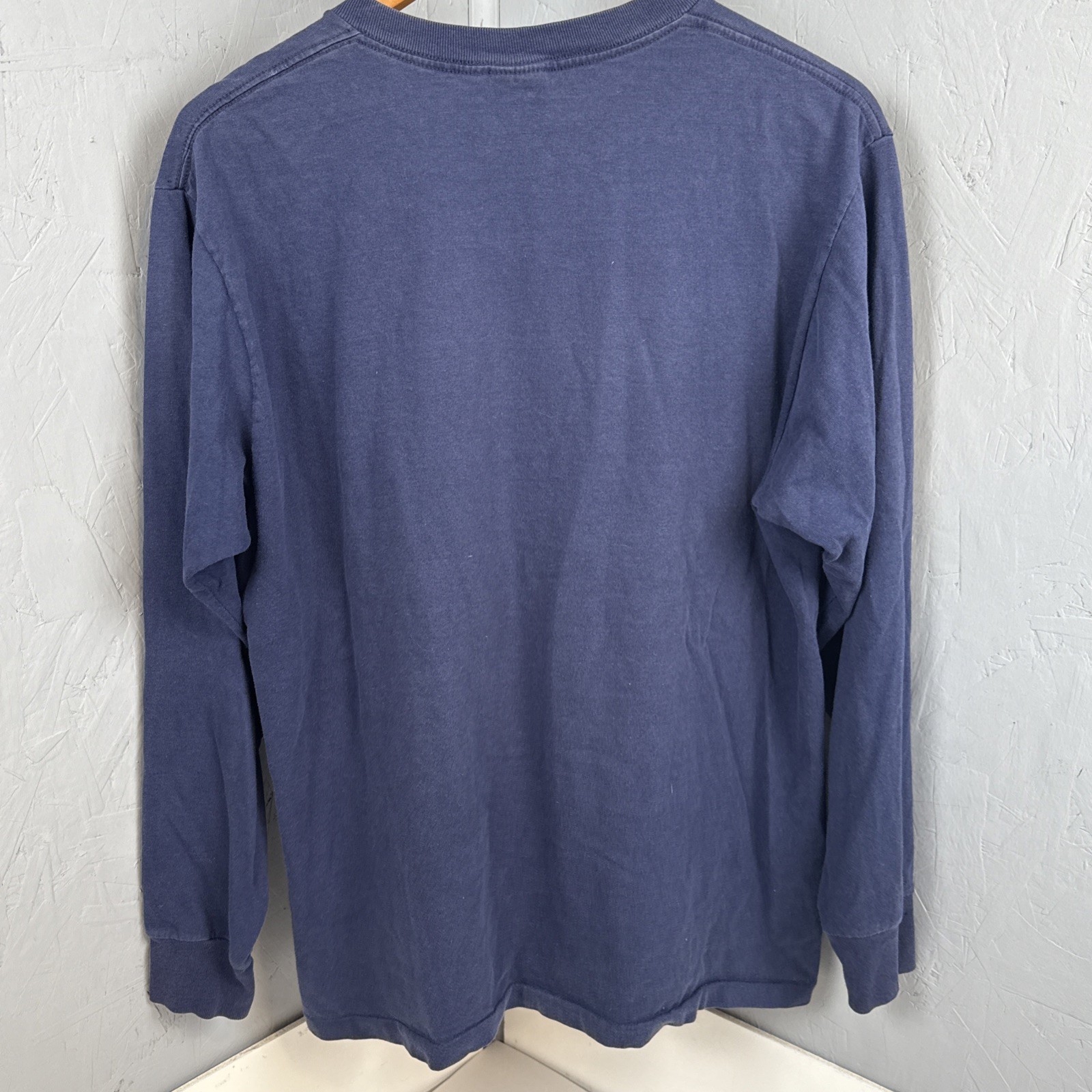 Rare VTG NIKE Just Do It Spell Out Swoosh Long Sleeve T Shirt 80s 90s Blue SZ L