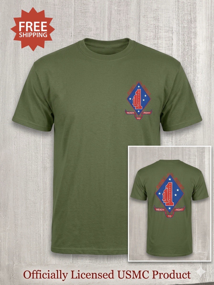 UNITED STATES MARINE CORPS USMC 1st BATTALION 1st MARINES (1/1) T-Shirt – Sz XL