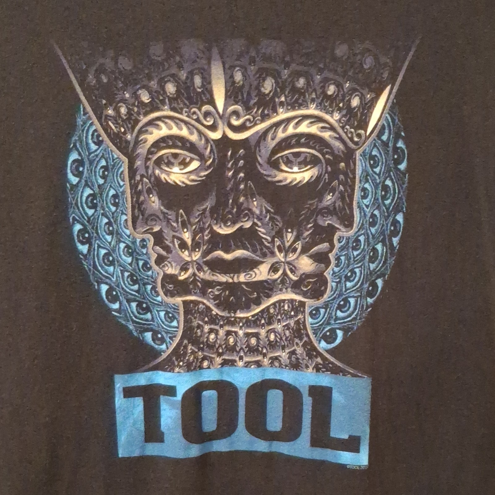 Tool Band Graphic T-Shirt Black Size L Cotton Knit Crew Neck Tagless