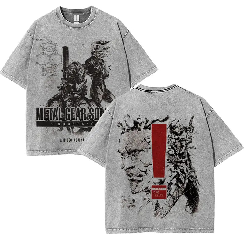Metal Gear Solid 2 – Big Shell T-Shirt Game Graphic Tee Streetwear T-Shirt