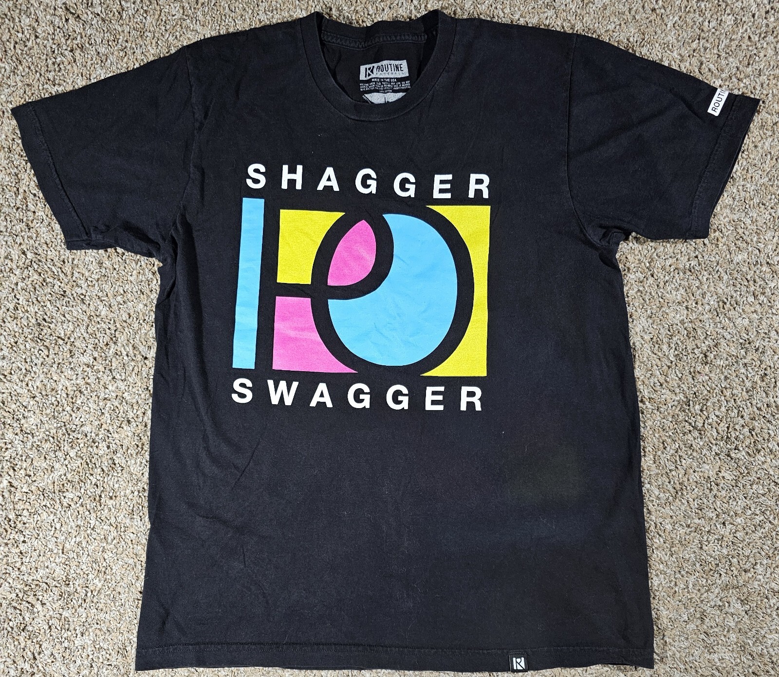 routine baseball tshirt shagger swagger Large made in USA
