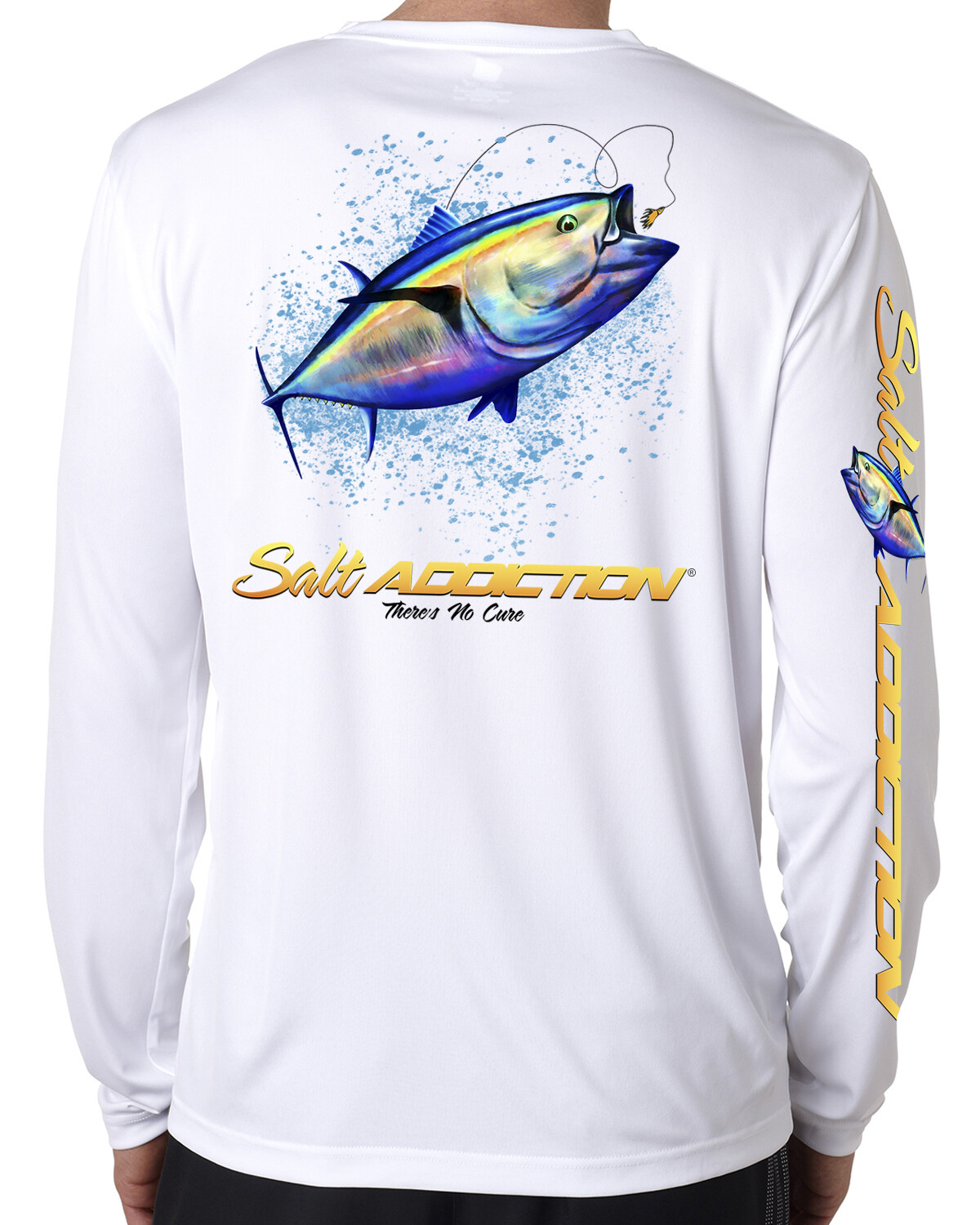 Salt Addiction t shirt long sleeve performance microfiber fishing uv 50+ Tuna