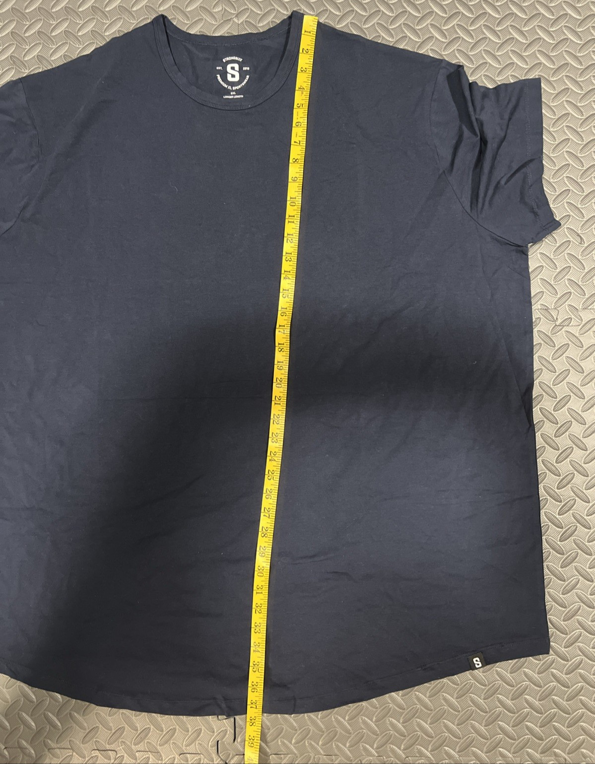 StrongSize Premium XL Sportswear Navy Short Sleeve Longer Length T-shirt -5XL