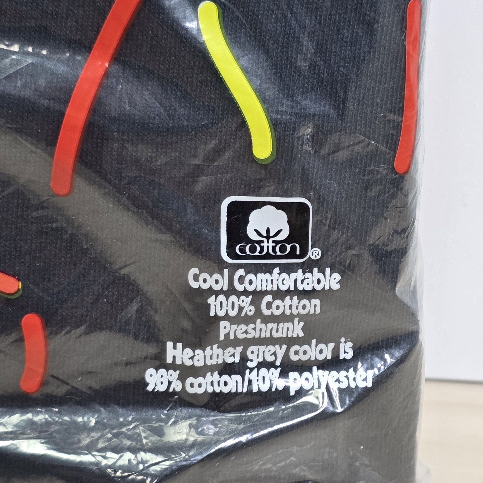 1995 2 Pack Fruit of the Loom Pocket Shirt NOS Vintage XL Black Made In USA
