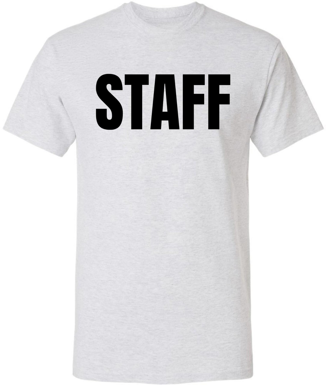 Staff T Shirt Printed Work Uniform Crewneck Tee Event Security Team Shirt
