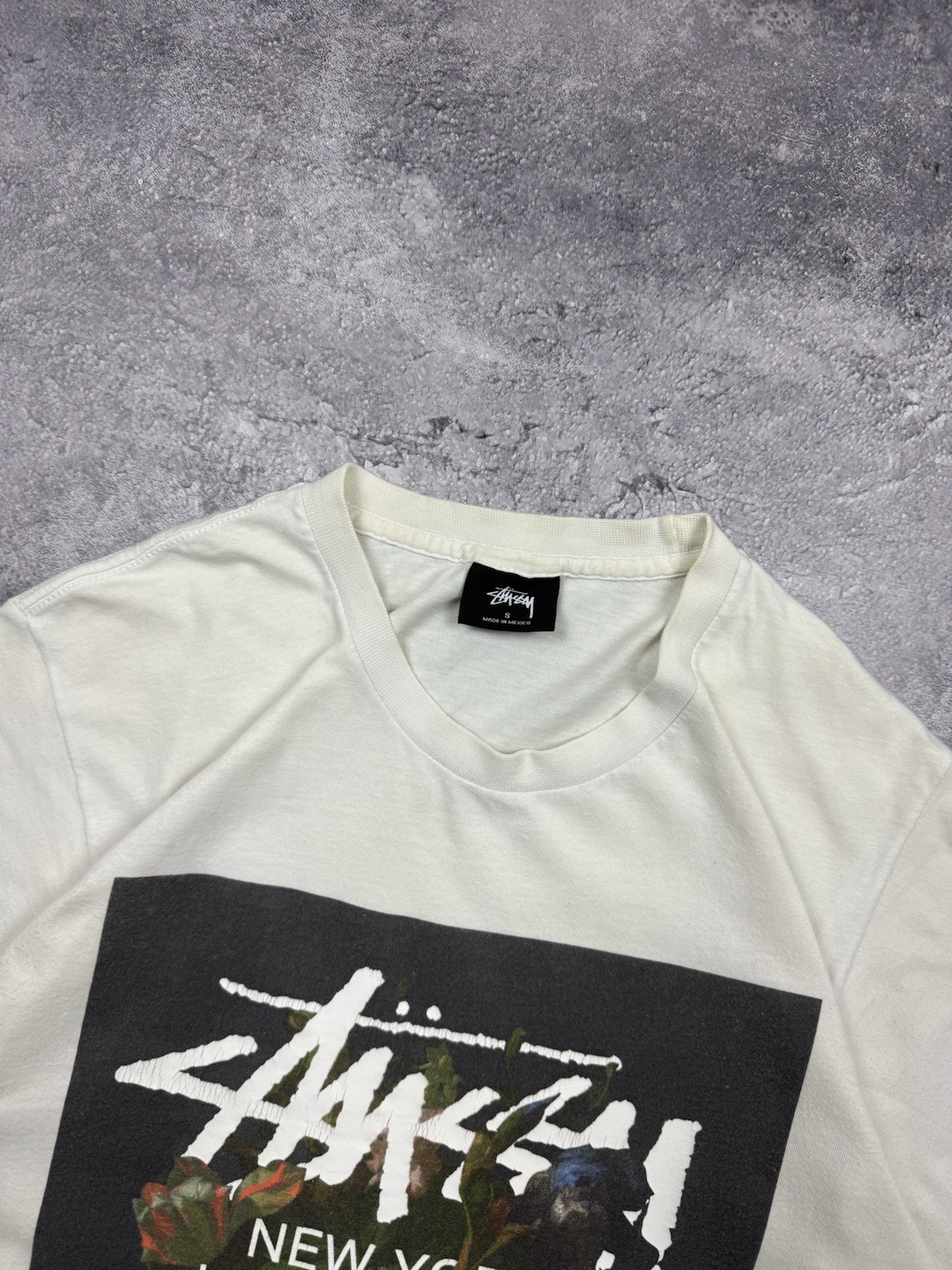 Stussy World Tour T-Shirt Big Logo Flowers Tee Y2K Rare Streetwear Men S Vintage