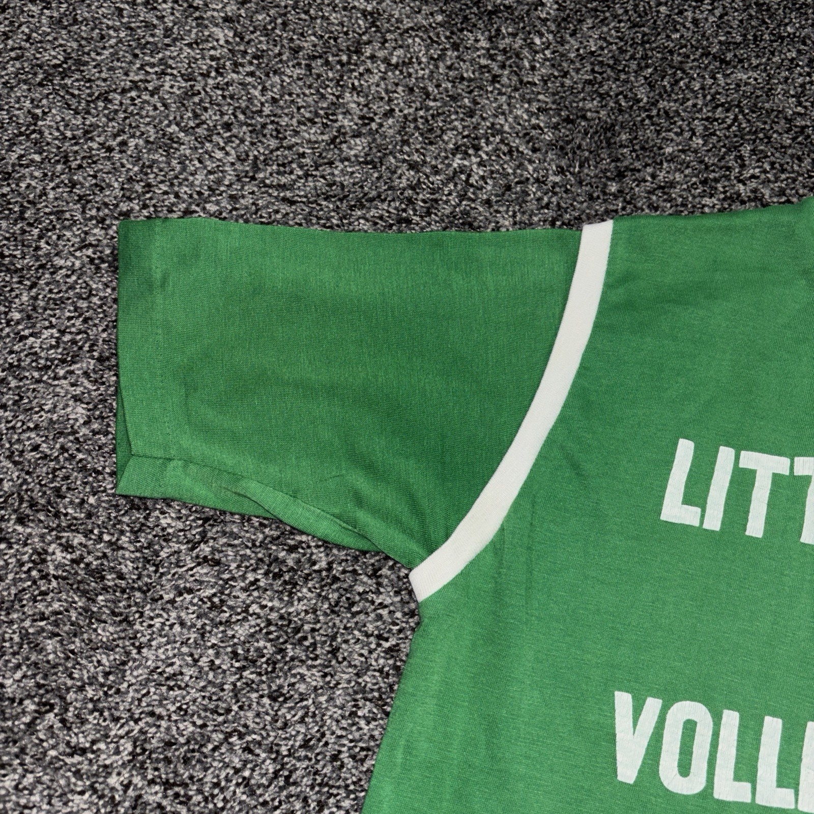 Vintage 70s Jersey Shirt XS USA Volleyball School Grunge 90s Single Stitch